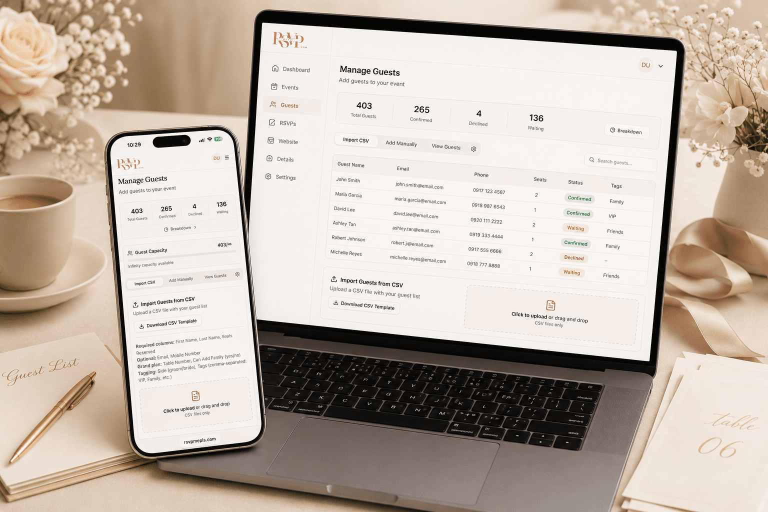 Import Your Guest List
