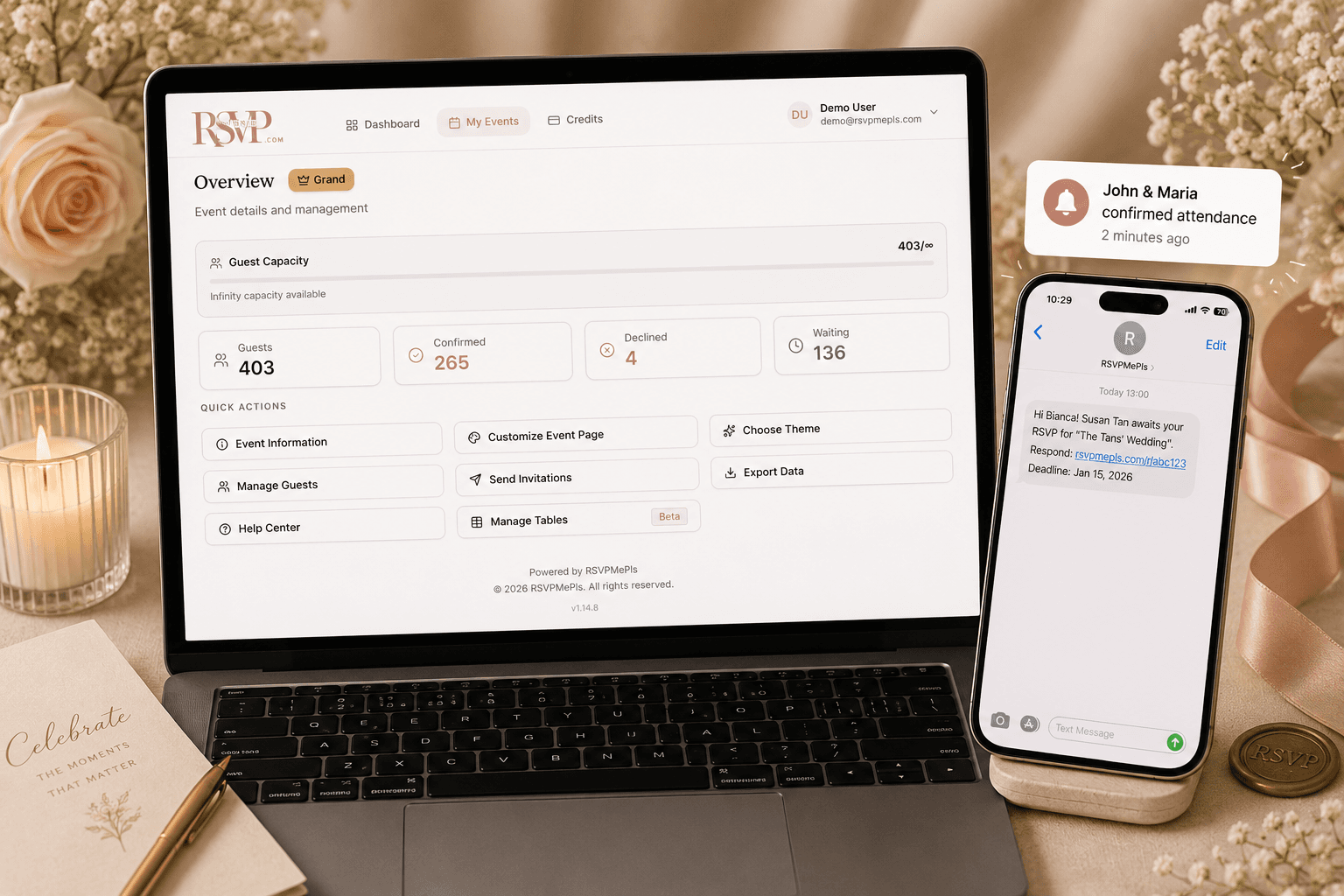 Track RSVPs in Real-Time