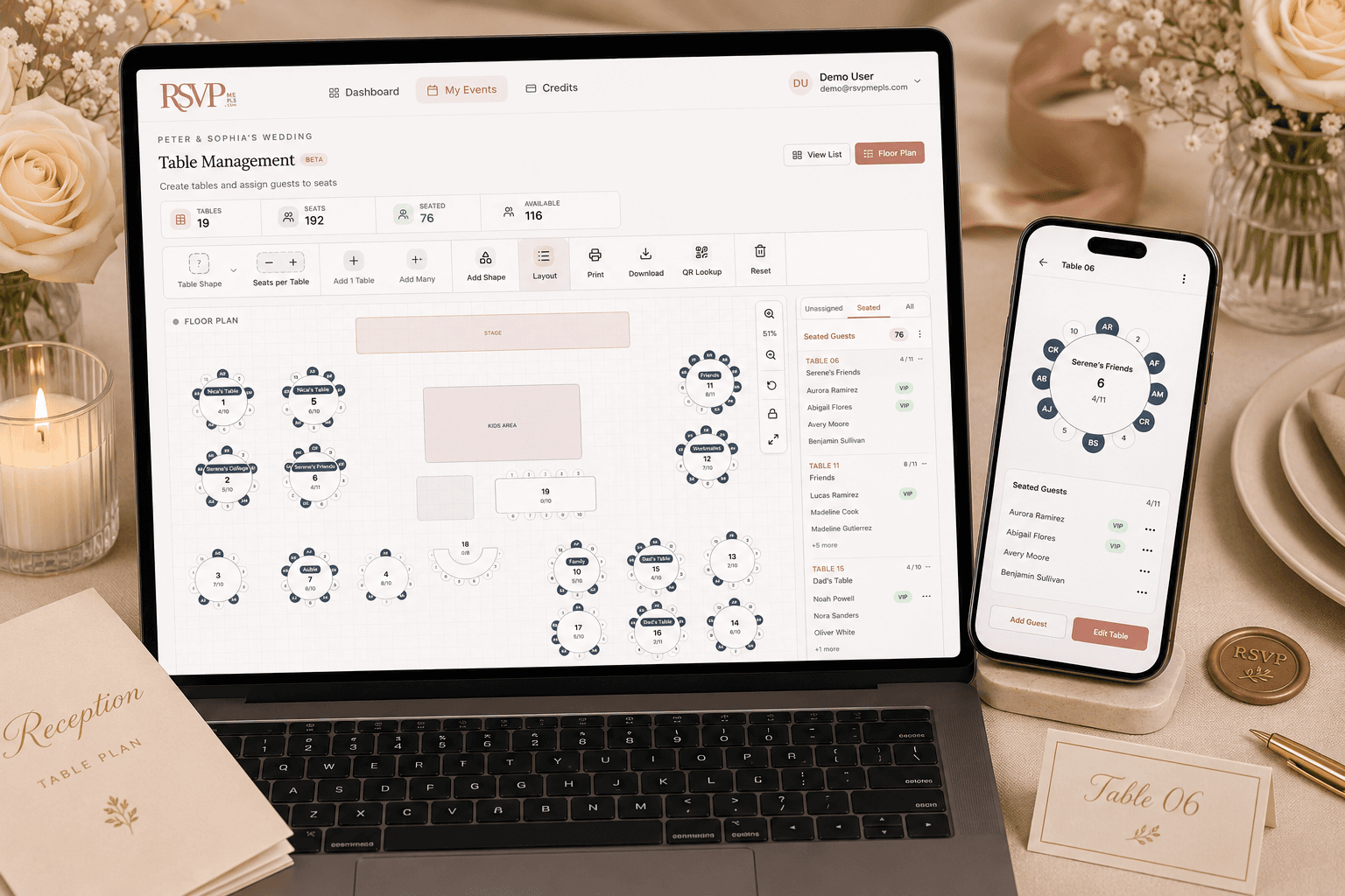 Table & Seating Management